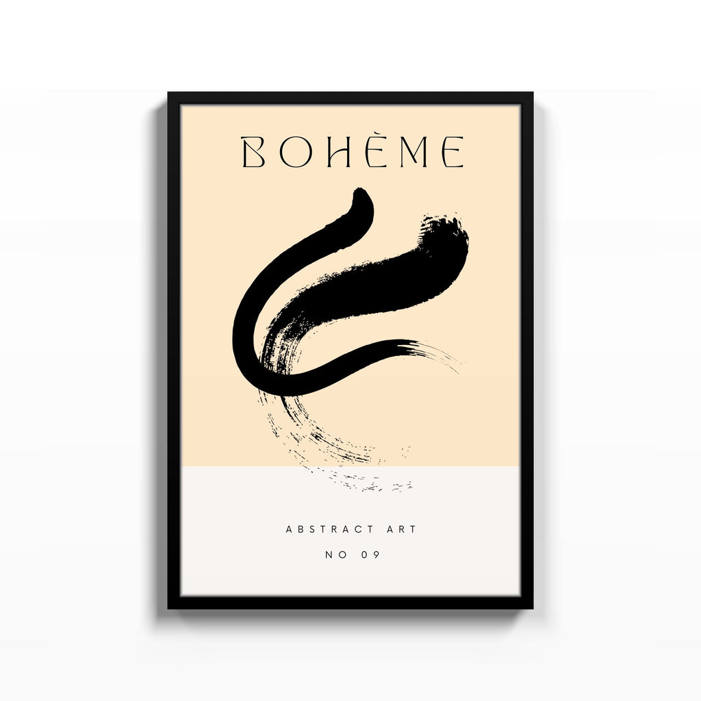 Bohème Pincelada – cuadro decorativo con marco negro | Studio MagArt