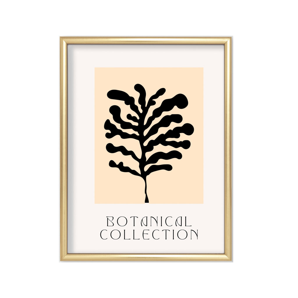 Botanical Collection Coral – cuadro decorativo con marco dorado | Studio MagArt