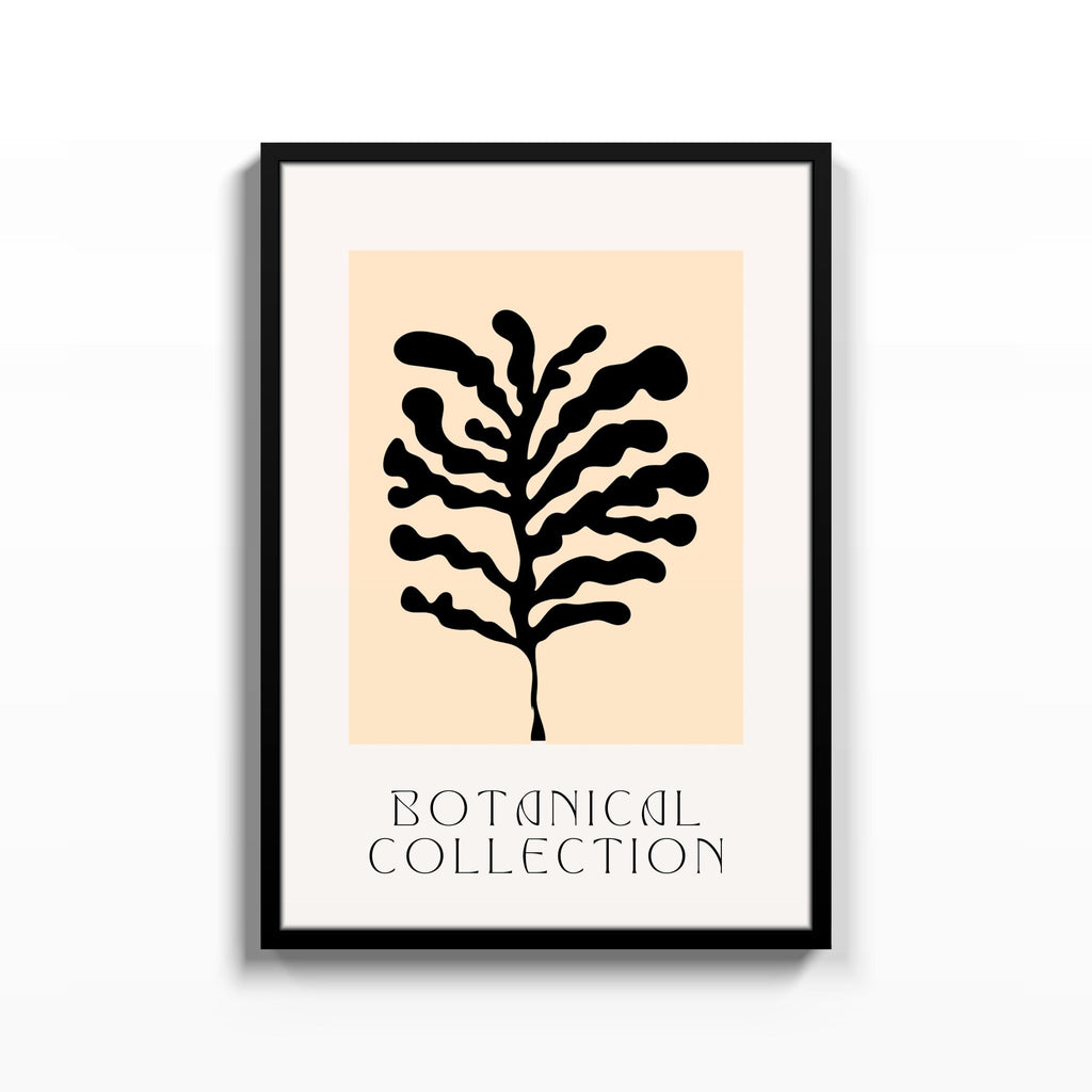 Botanical Collection Coral – cuadro decorativo con marco negro | Studio MagArt