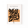 Botanical Coral Naranja – cuadro decorativo con marco blanco | Studio MagArt