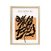 Botanical Coral Naranja – cuadro decorativo con marco dorado | Studio MagArt