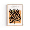 Botanical Coral Naranja – cuadro decorativo con marco natural | Studio MagArt