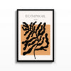Botanical Coral Naranja – cuadro decorativo con marco negro | Studio MagArt