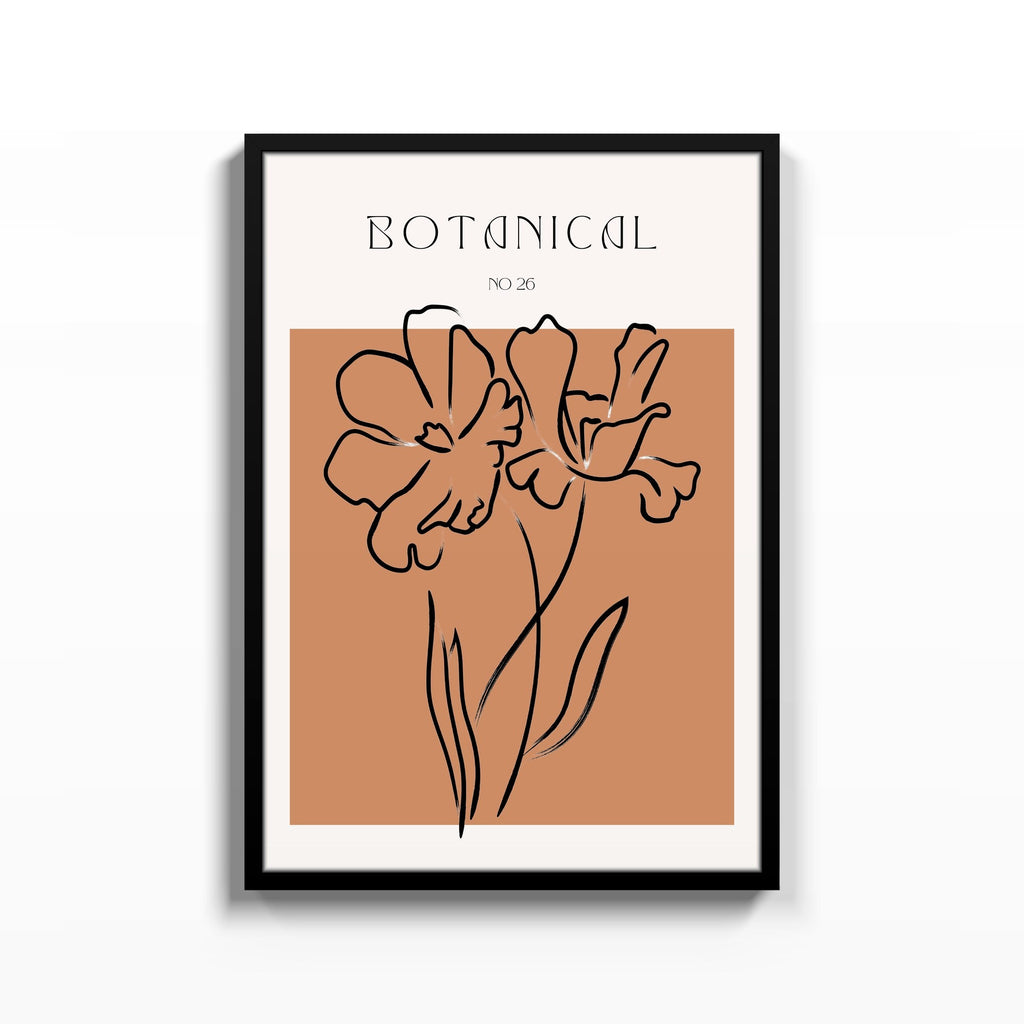 Botanical Terracota – cuadro decorativo con marco negro | Studio MagArt