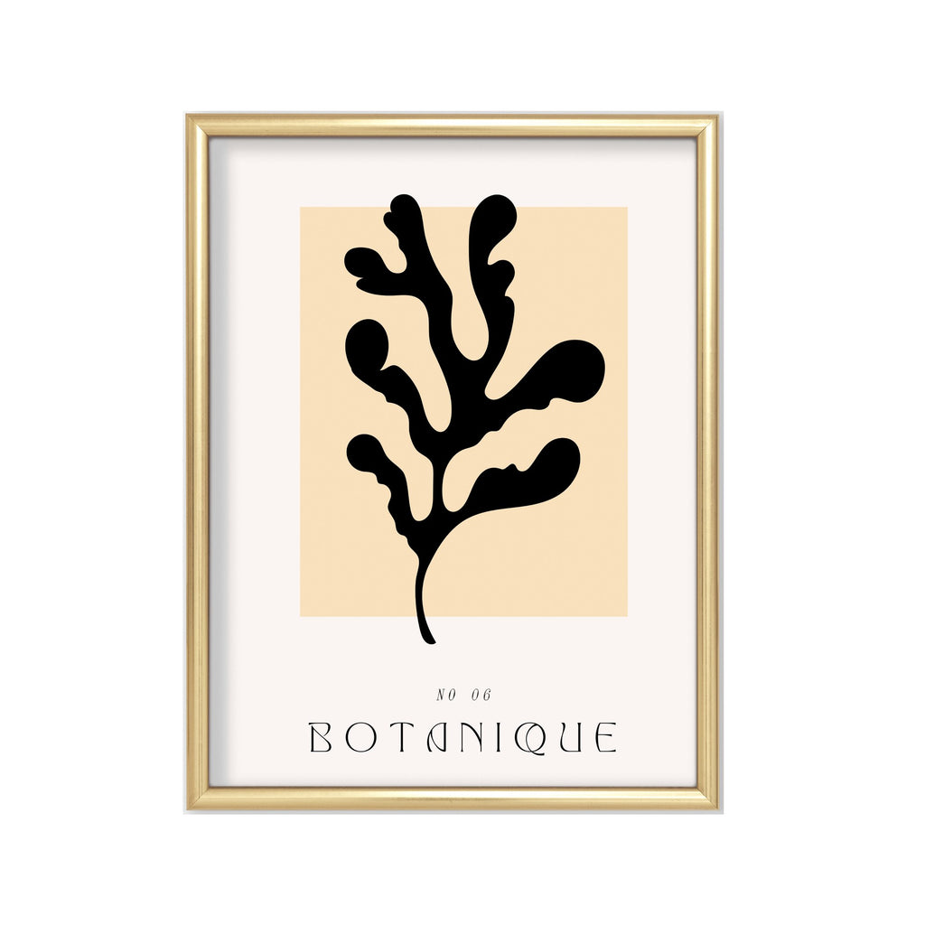 Botanique Coral – cuadro decorativo con marco dorado | Studio MagArt