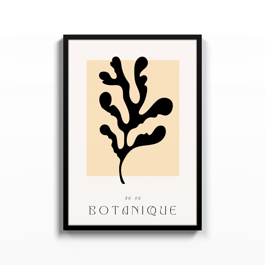 Botanique Coral – cuadro decorativo con marco negro | Studio MagArt