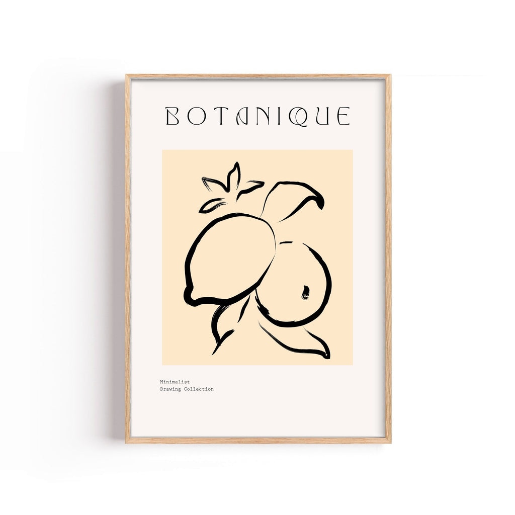 Botanique Limones – cuadro decorativo con marco natural | Studio MagArt