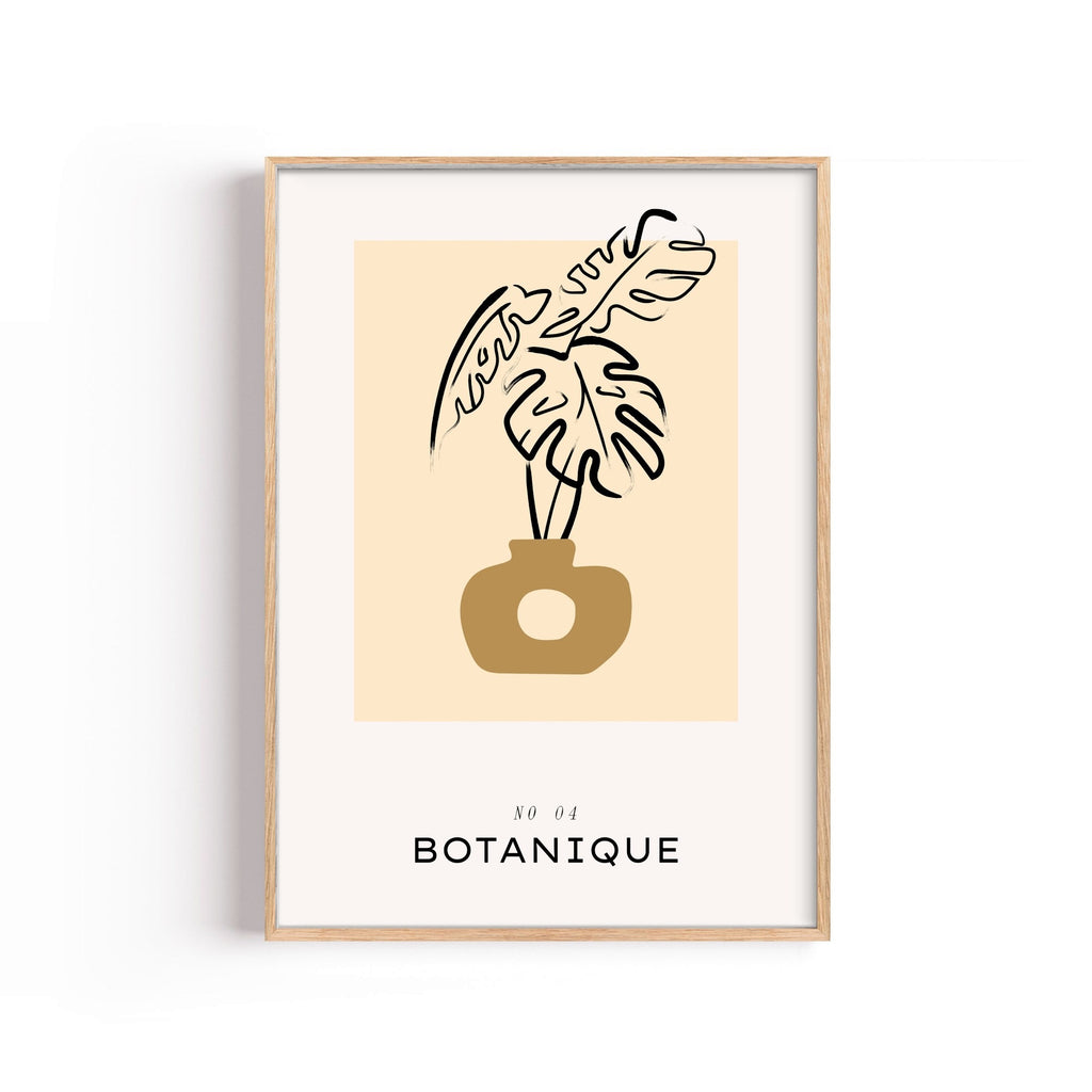Botanique Monstera – cuadro decorativo con marco natural | Studio MagArt