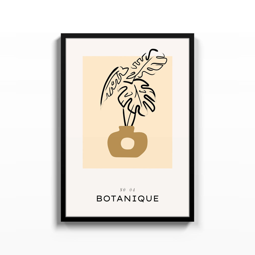 Botanique Monstera – cuadro decorativo con marco negro | Studio MagArt