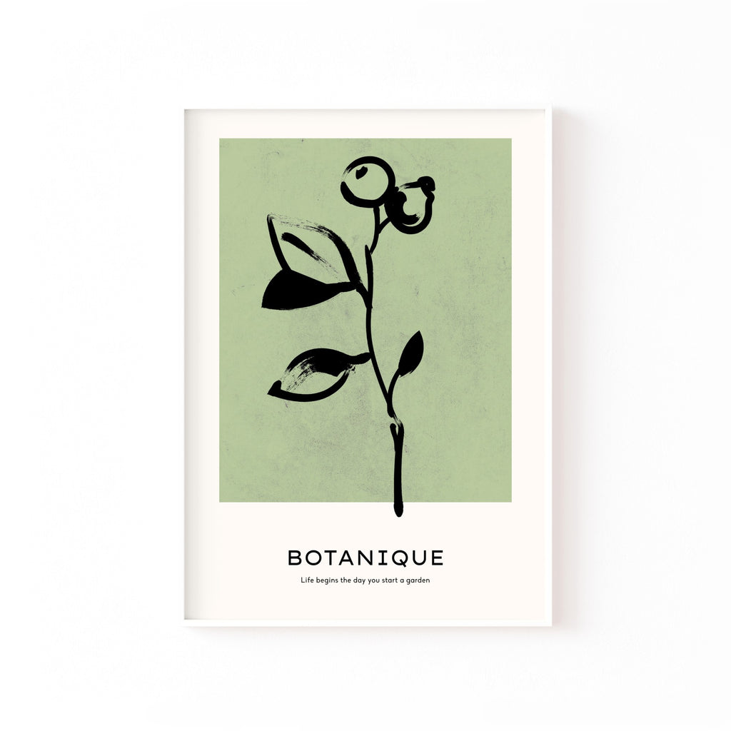 Botanique Verde – cuadro decorativo con marco blanco | Studio MagArt