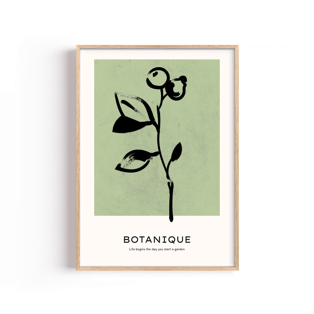 Botanique Verde – cuadro decorativo con marco natural | Studio MagArt
