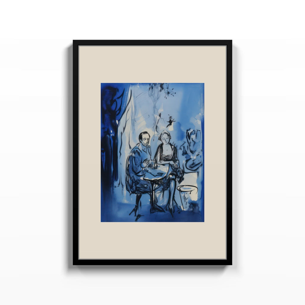 Café en Azul cuadro decorativo para sala moderna | arte para hogar | Studio MagArt