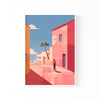 Calle Rosa – cuadro decorativo con marco blanco | Studio MagArt