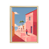 Calle Rosa – cuadro decorativo con marco dorado | Studio MagArt