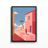 Calle Rosa – cuadro decorativo con marco negro | Studio MagArt