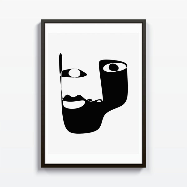 Cara Abstracta cuadro decorativo para sala moderna | arte para hogar | Studio MagArt