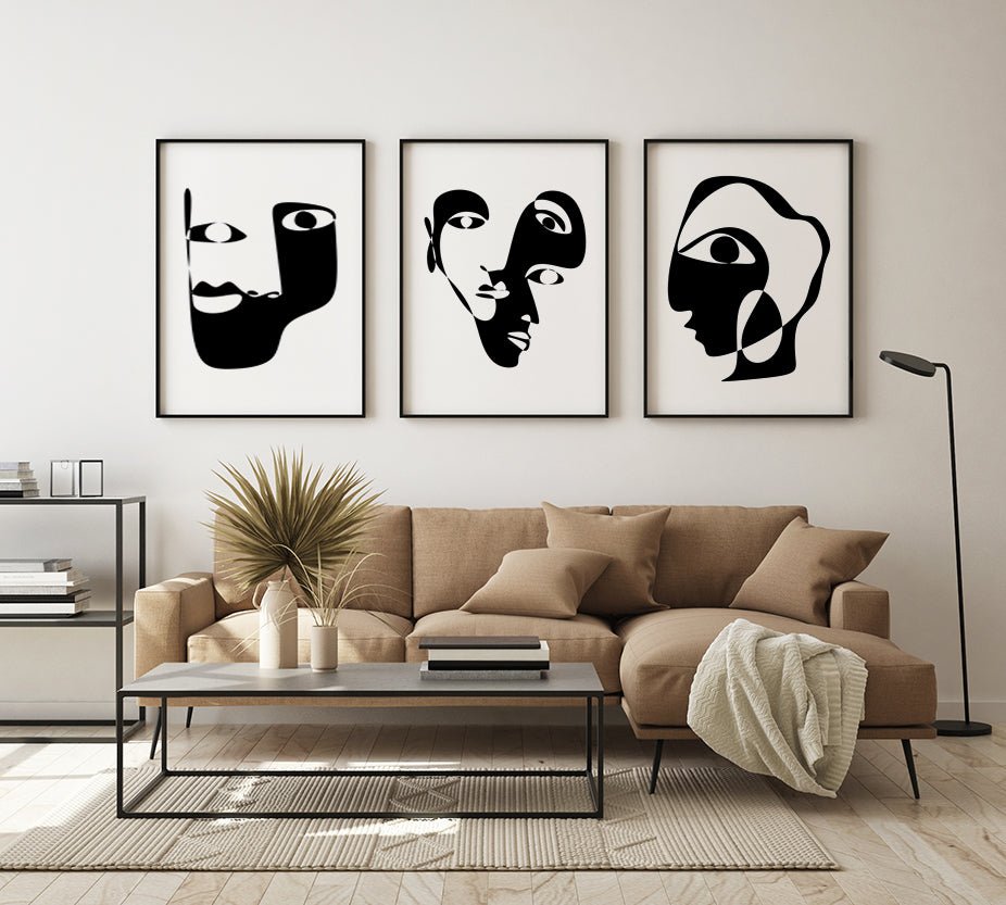 Cara Abstracta cuadro decorativo para sala moderna | arte para hogar | Studio MagArt