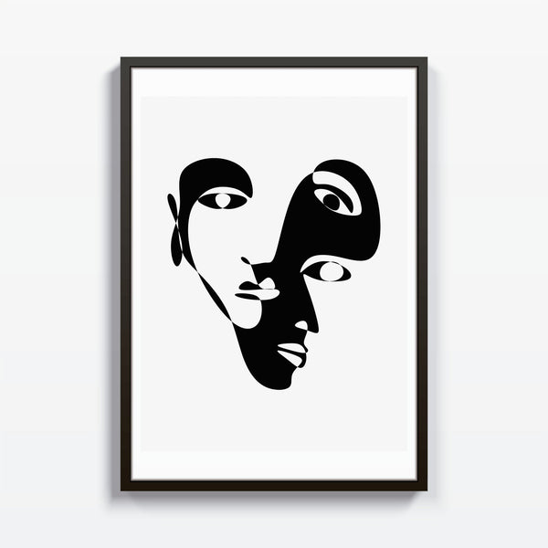 Cara Abstracta cuadro decorativo para sala moderna | arte para hogar | Studio MagArt