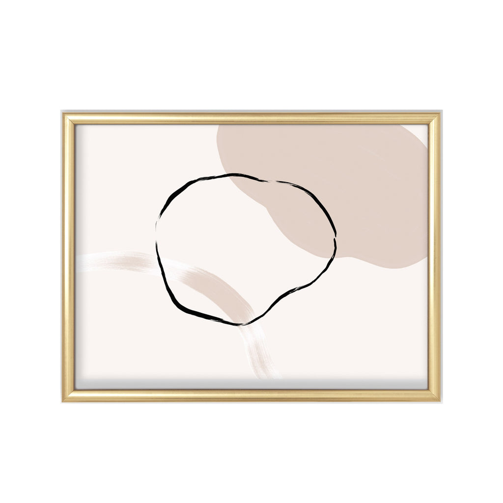 Círculo Suave – cuadro decorativo con marco dorado | Studio MagArt