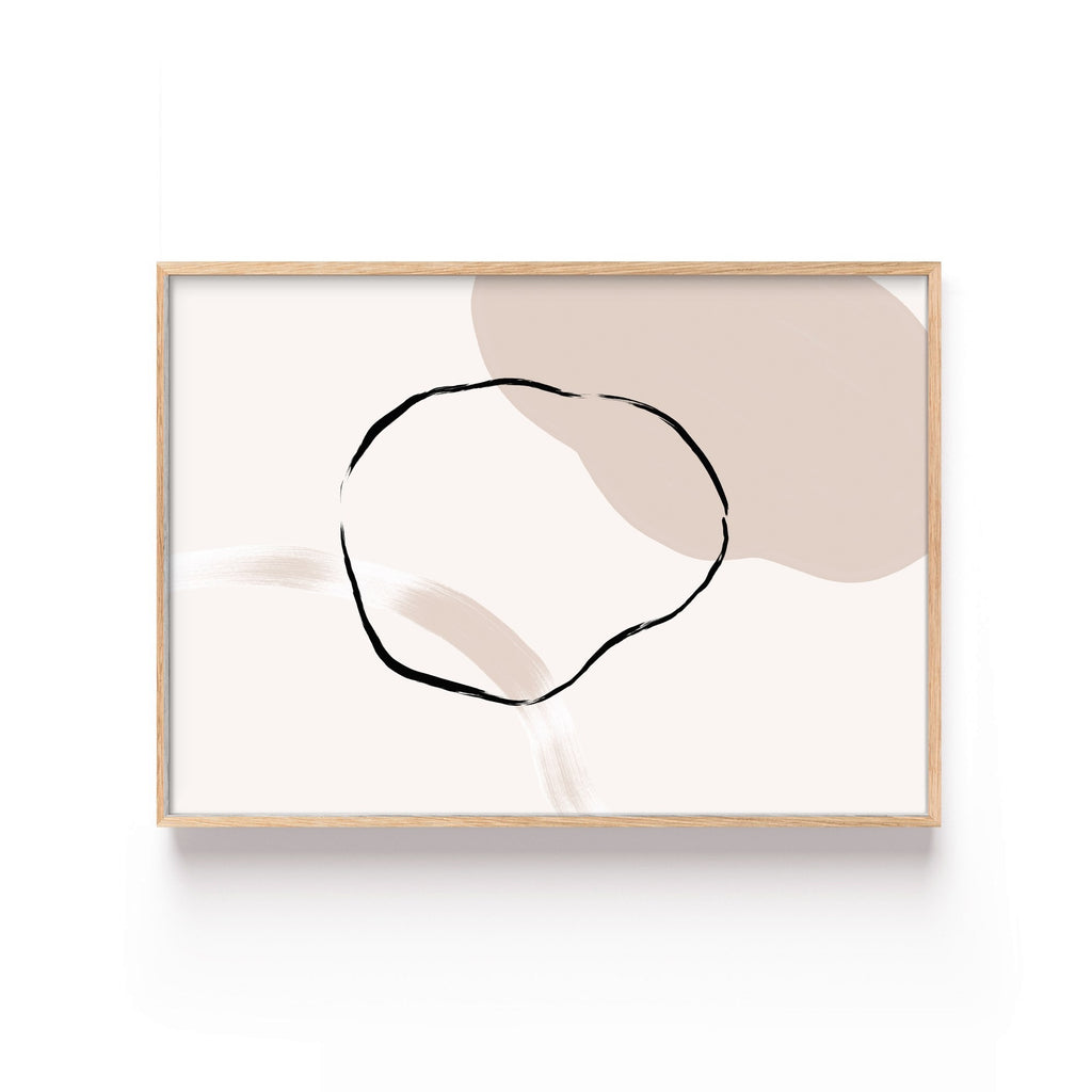 Círculo Suave – cuadro decorativo con marco natural | Studio MagArt