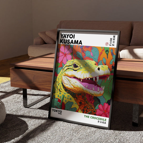 Cocodrile Yayoi Kusama cuadro decorativo para sala moderna | arte para hogar | Studio MagArt