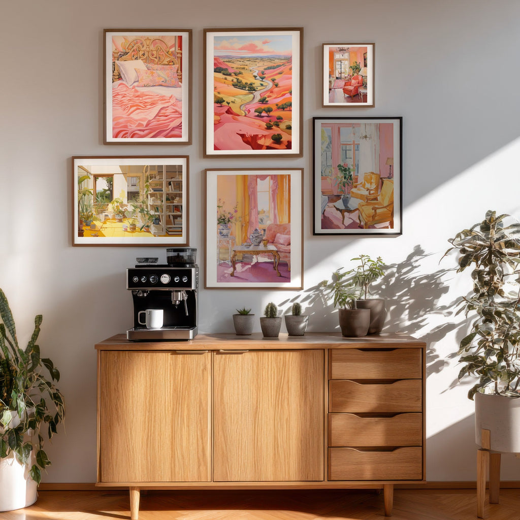 Colinas Rosadas cuadro decorativo para sala moderna | arte para hogar | Studio MagArt