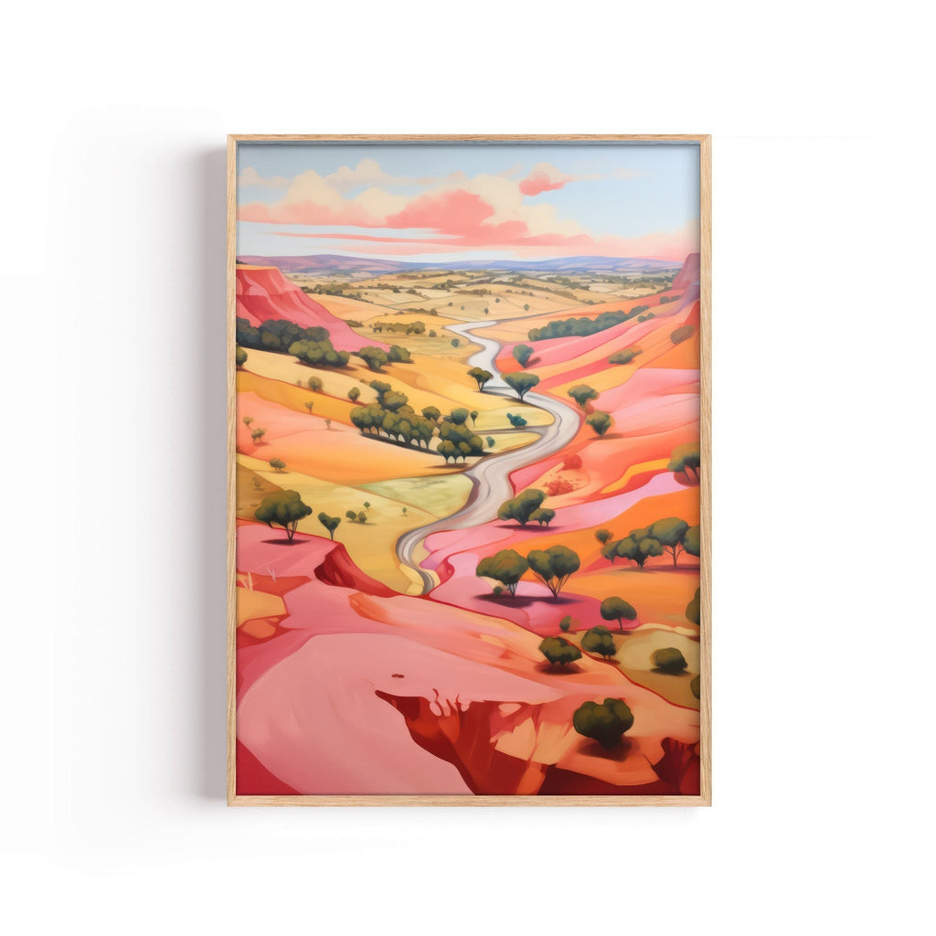 Colinas Rosadas cuadro decorativo para sala moderna | arte para hogar | Studio MagArt