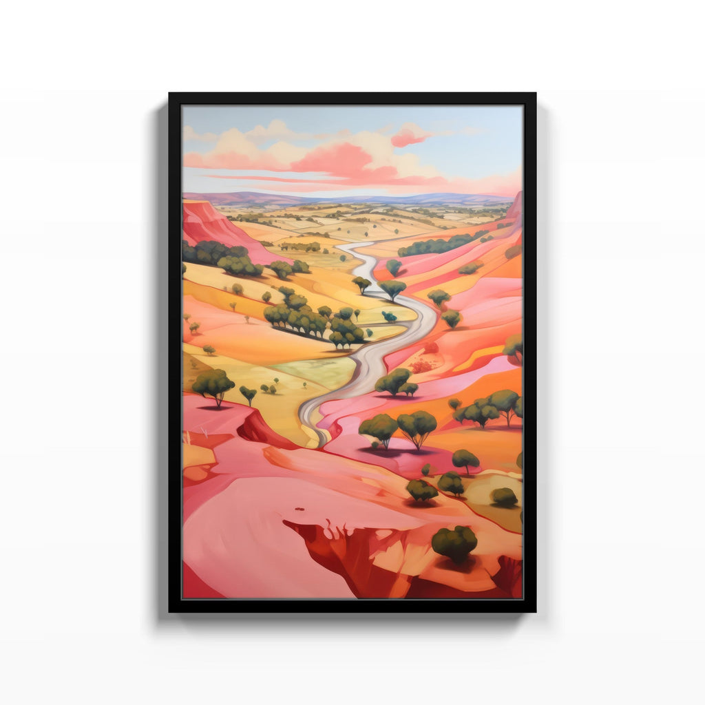 Colinas Rosadas cuadro decorativo para sala moderna | arte para hogar | Studio MagArt