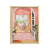 Comedor Rosa – cuadro decorativo con marco dorado | Studio MagArt