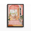 Comedor Rosa – cuadro decorativo con marco negro | Studio MagArt