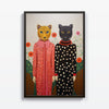 Compañeros Felinos en Dualidad cuadro decorativo para sala moderna | arte para hogar | Studio MagArt