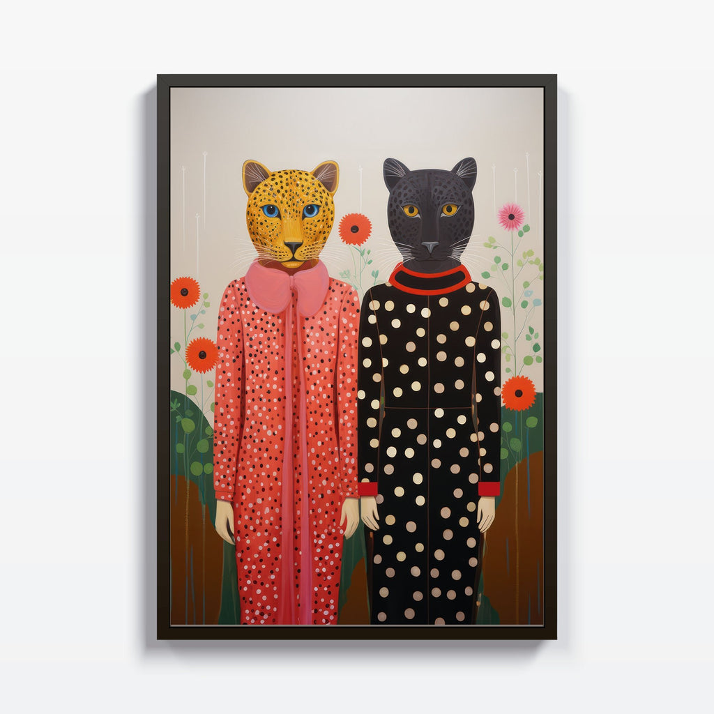 Compañeros Felinos en Dualidad cuadro decorativo para sala moderna | arte para hogar | Studio MagArt