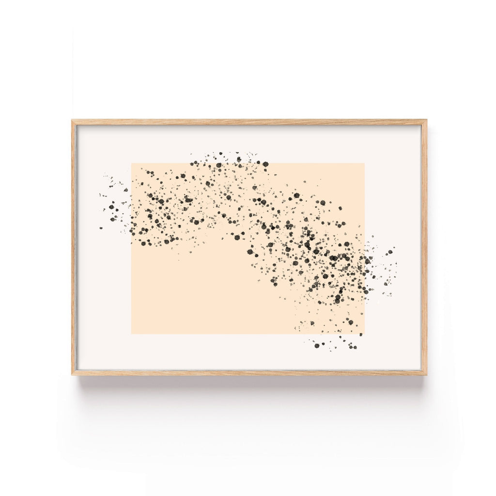 Constelación de Tinta – cuadro decorativo con marco natural | Studio MagArt