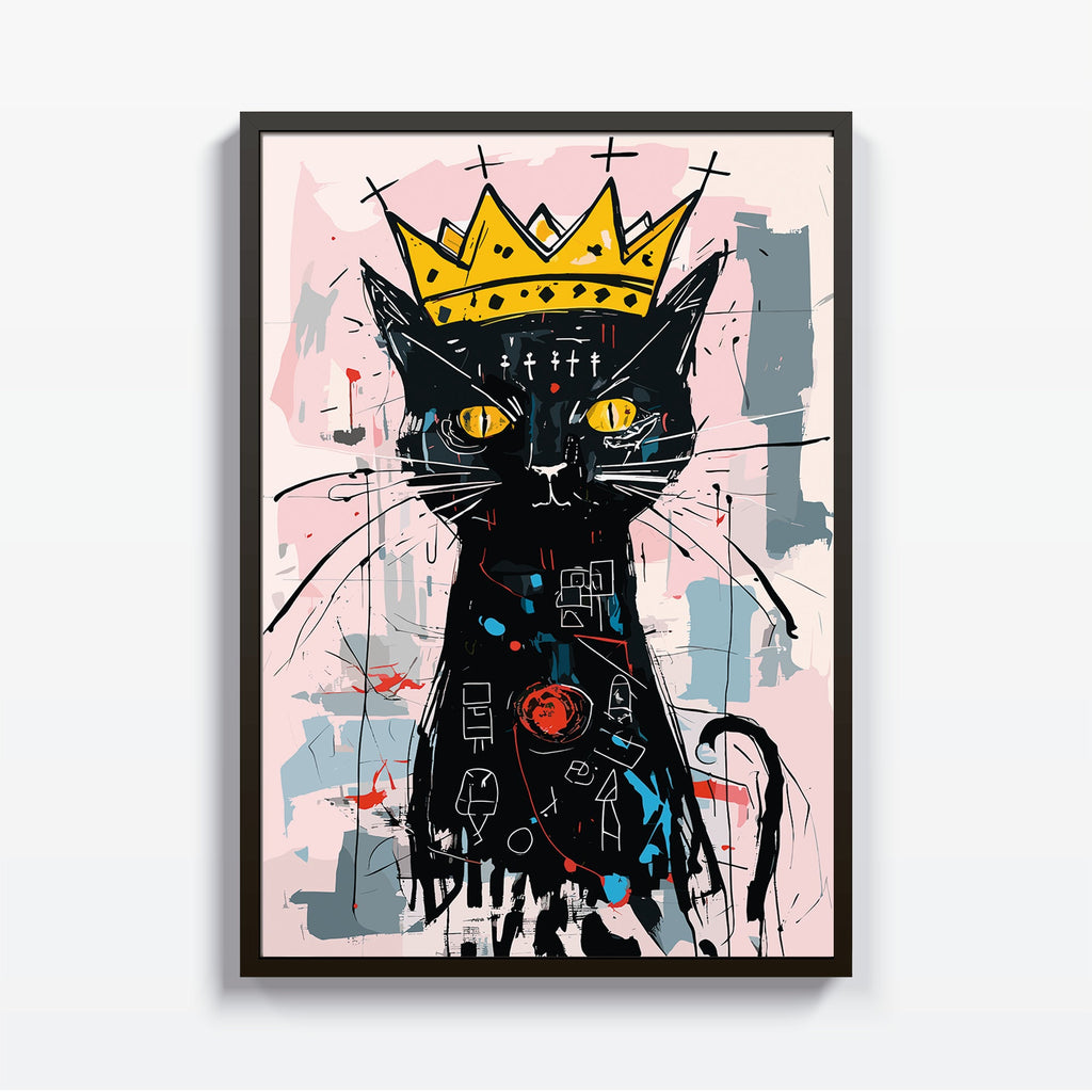 Crown Meow cuadro decorativo para sala moderna | arte para hogar | Studio MagArt