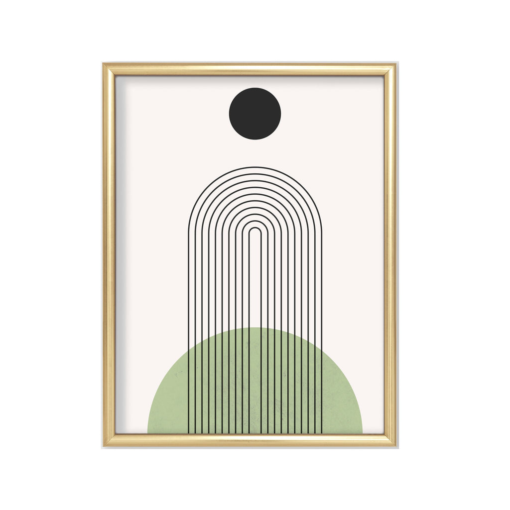 Cúpula Verde – cuadro decorativo con marco dorado | Studio MagArt