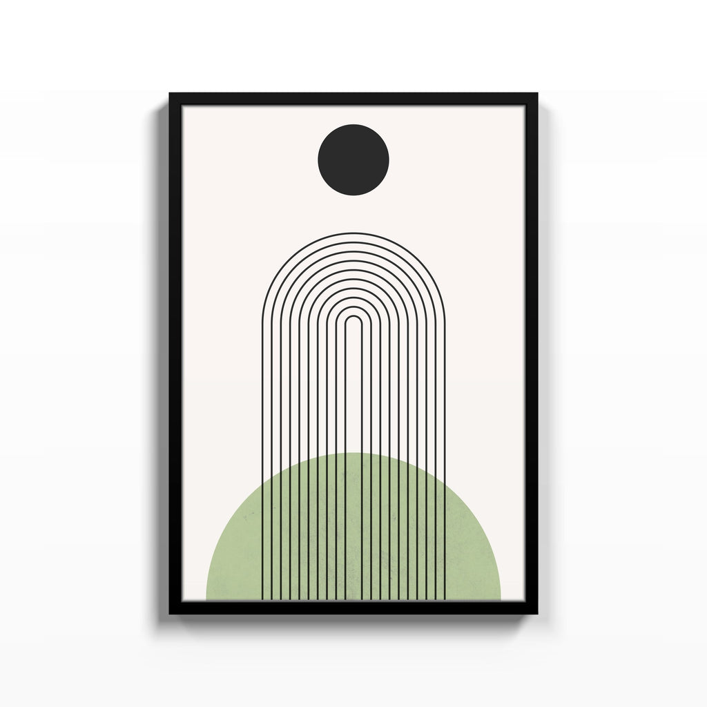 Cúpula Verde – cuadro decorativo con marco negro | Studio MagArt