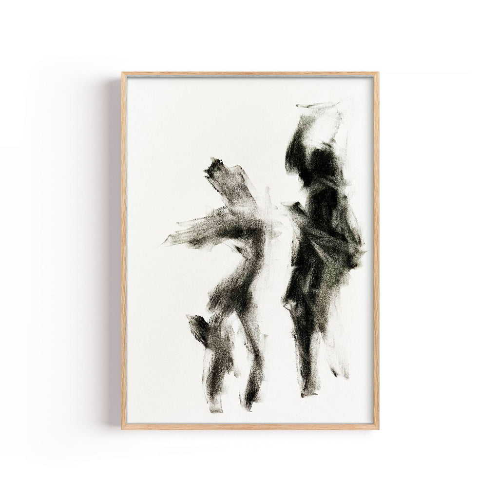 Danza en Tinta I – cuadro decorativo con marco natural | Studio MagArt