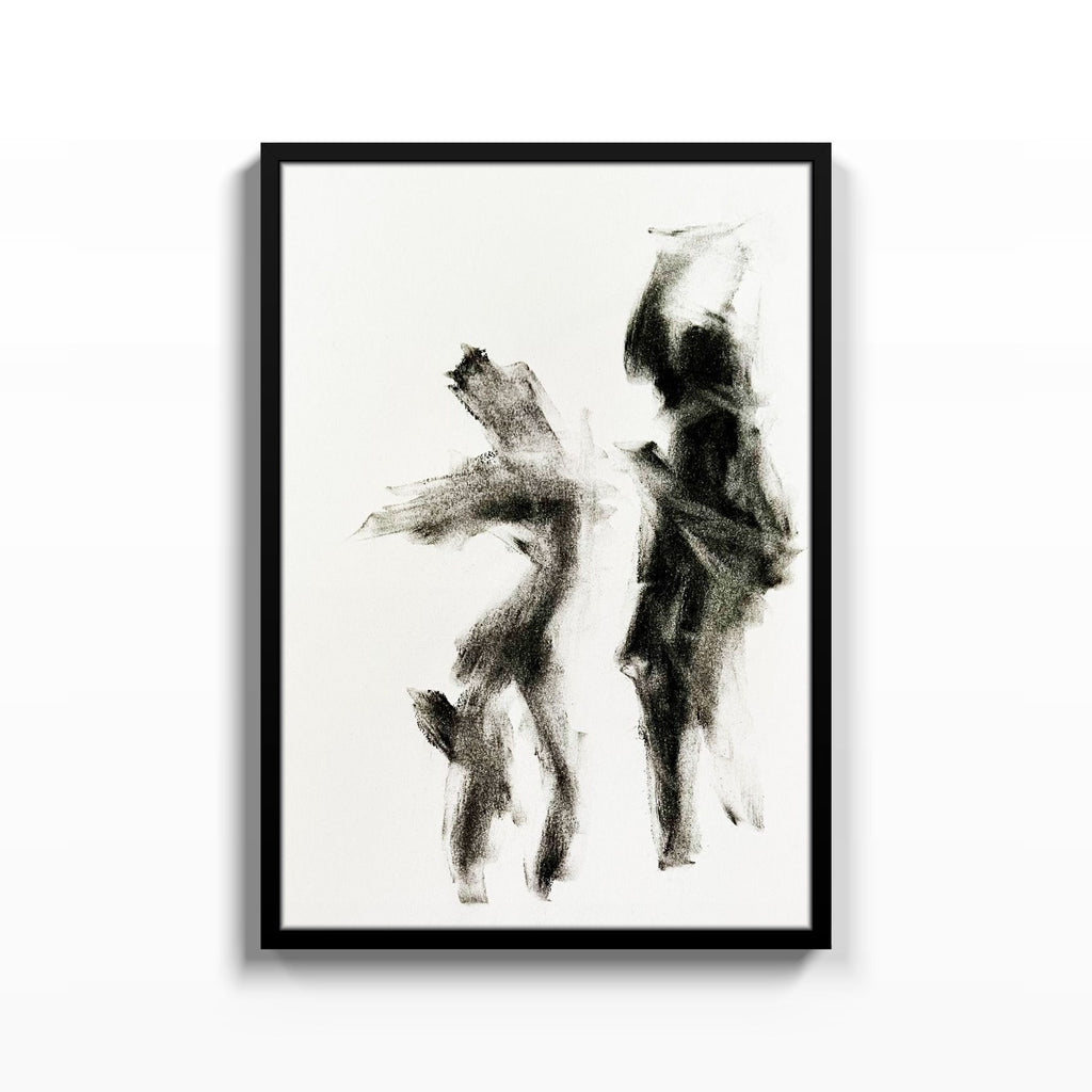 Danza en Tinta I – cuadro decorativo con marco negro | Studio MagArt