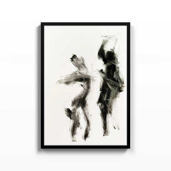 Danza en Tinta I – cuadro decorativo con marco negro | Studio MagArt