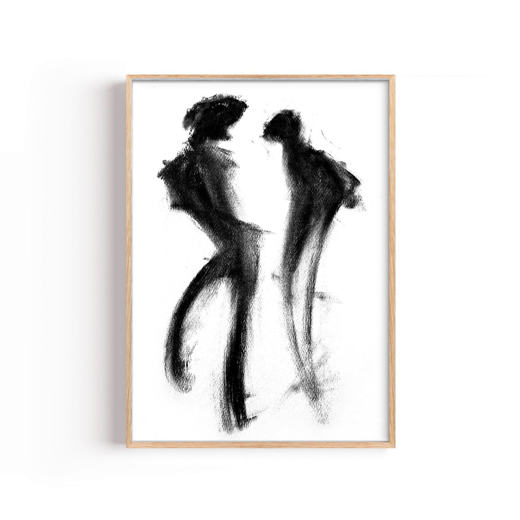 Danza en Tinta II – cuadro decorativo con marco natural | Studio MagArt