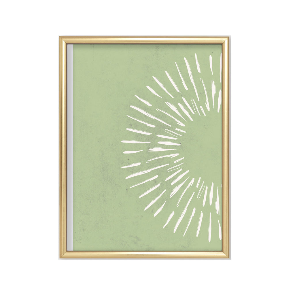 Destello Verde – cuadro decorativo con marco dorado | Studio MagArt