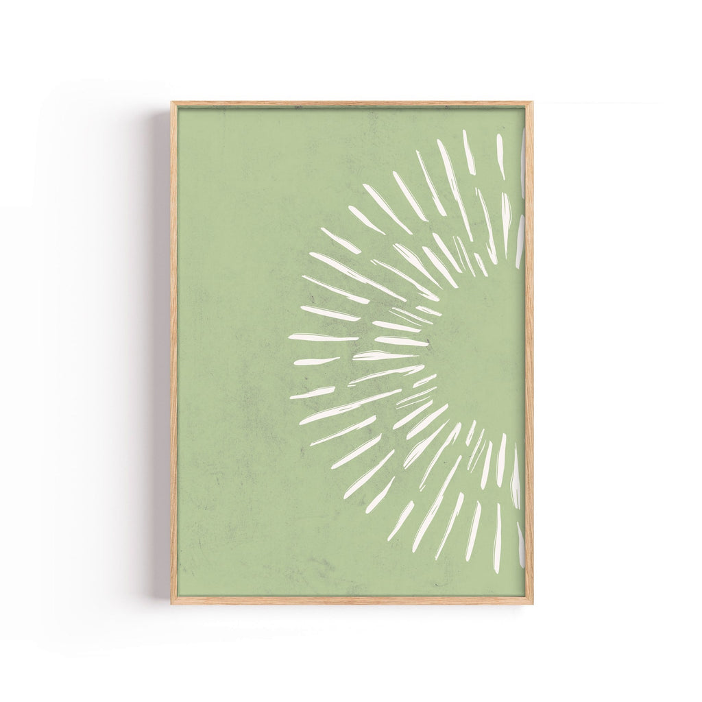 Destello Verde – cuadro decorativo con marco natural | Studio MagArt
