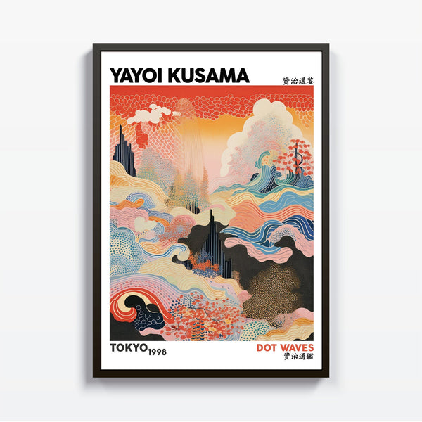 Dot Waves Yayoi Kusama cuadro decorativo moderno para hogar | Studio MagArt