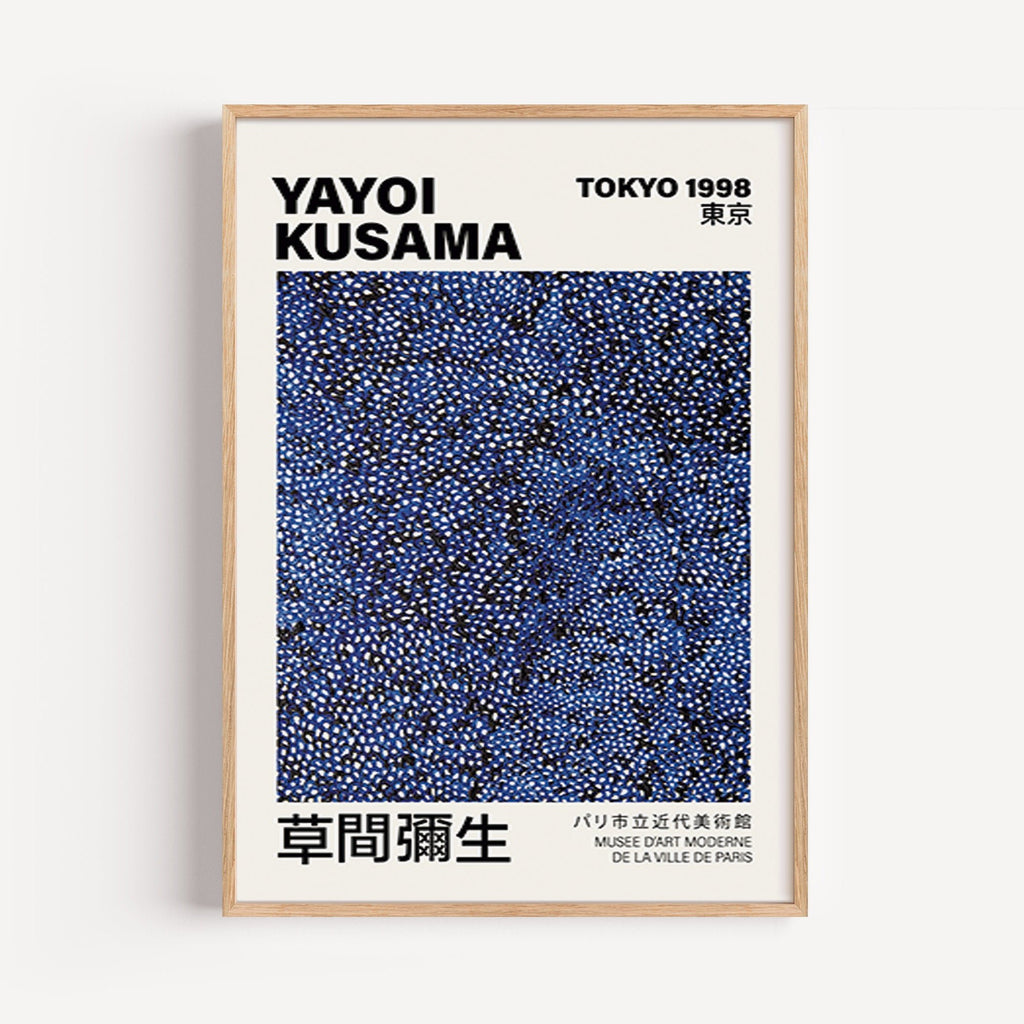 Ecos del Infinito Azul — Yayoi Kusama cuadro decorativo para sala moderna | arte para hogar | Studio MagArt