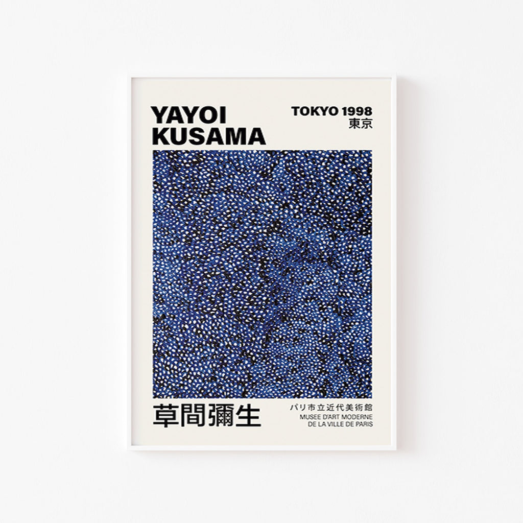 Ecos del Infinito Azul — Yayoi Kusama cuadro decorativo para sala moderna | arte para hogar | Studio MagArt