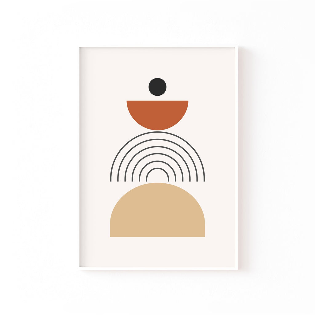 Equilibrio Boho – cuadro decorativo con marco blanco | Studio MagArt