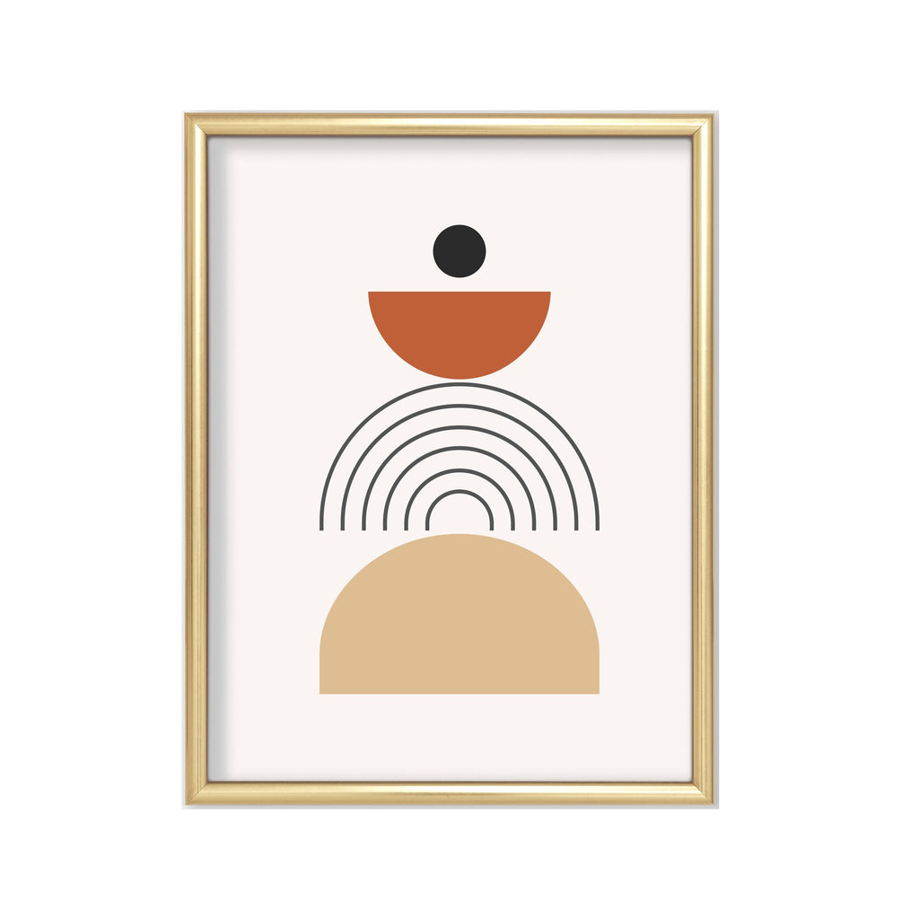 Equilibrio Boho – cuadro decorativo con marco dorado | Studio MagArt