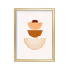 Equilibrio Terracota – cuadro decorativo con marco dorado | Studio MagArt