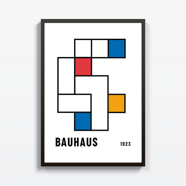 Estructura en Colores Bauhaus cuadro decorativo para sala moderna | arte para hogar | Studio MagArt