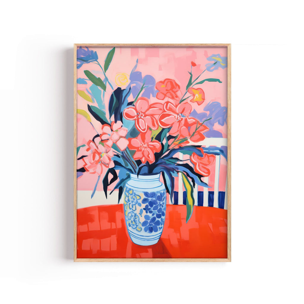 Explosión Floral – cuadro decorativo con marco natural | Studio MagArt